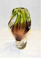 Large heavy Czech glass vase - 28 cm - 4.04 kg