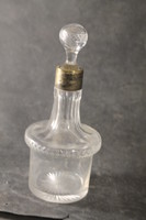 Antik ezüstözött fémbetétes fűszeres üveg 320