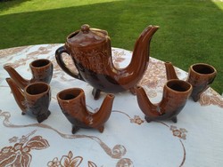 Ceramic pipe-shaped drinking set for sale!