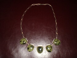 Old jade stone necklace