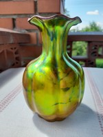 Zsolnay antique vase with eosin glaze, damaged