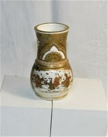 Antique gold painted Japanese small vase