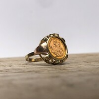 Sárkánólő St. George's signet ring 14k gold