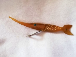 J. The inox swordfish shaped decorated bone beer opener, very rare!