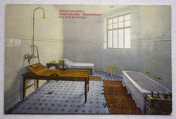 Balatonfüred - massage room interior / antique postcard