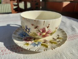 Antique Zsolnay ceramic cup + base, xix. No. It's over