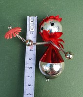 Figurative Christmas tree decoration in the shape of a little girl with an old retro tapestry glass umbrella