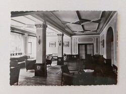 Old postcard photo postcard Balatonkenese honvéd resort's large lounge