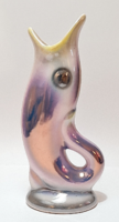MA MINDENT ELADOK! :)  Vintage/Retró - iparművészeti, lüsztermázas hal formájú váza
