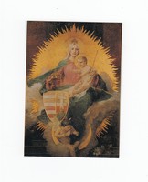 Vallásos képeslap  postatiszta (Istenszülő Oltalma görög katolikus templom főoltárképe)