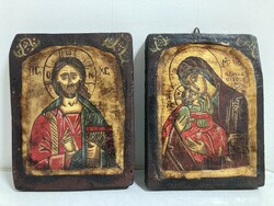 Görög vallási keresztény ikon ikonfestészet farost táblára festett