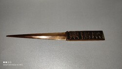 Copper leaf opener with ferroglobe marking