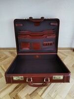 Franzen aktatáska/koffer számzárral | Top Grain Leather | 46*38*17 cm | Vintage