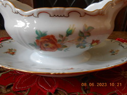 Zsolnay wild rose pattern sauce bowl