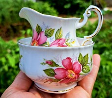Beautiful English paragon prairie rose sugar milk jug