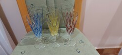 Vmc reims colored, cut crystal glasses