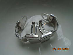 Interesting chain mesh strap, hook, silver-plated cuff