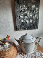 Zsolnay elf-eared tea jug, spout 14 cm high