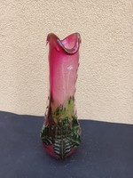 Colorful blown Murano glass vase