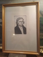 Original Saxon endre: Beethoven's portrait etching