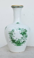 Herend vase 28 cm green apponyi, basket weave