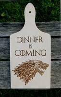 Cutting board with a Game of Thrones motif