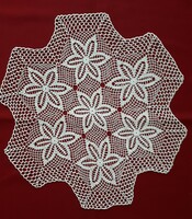 Floral crochet tablecloth