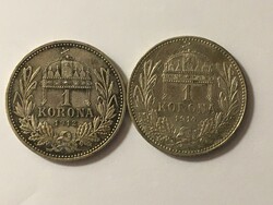 1 korona 1912 és 1914