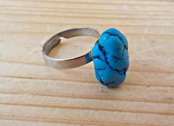 Size adjustable turquoise ring