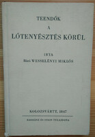Miklós Báró Vesselényi 1847 rarity of the book Things to do around horse breeding specialist book rarity for sale