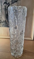 Ice-bark glass vase