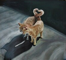 Kitten oil painting