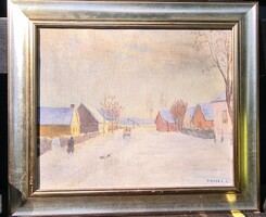Lajos Kunffy -winter landscape-