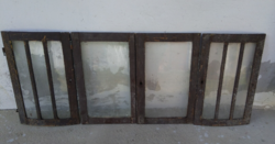 For creative purposes! Old, antique glass kitchen cabinet doors in 4 parts, 2 curved, 2 smooth