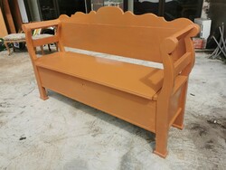 Brown painted bench