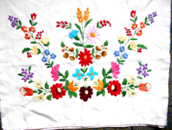 ++++Antique Kalocsa embroidered decorative pillow 49 cm x 37 cm - canvas base