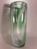 Bubble thick-walled cylindrical glass vase