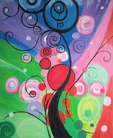 Hepp Natália: Abstract Painting(50x60)