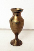 Engraved copper vase miniature