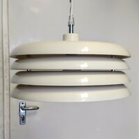 Retró iparművészeti mennyezeti lámpa - Borsfay - krémfehér