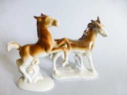 Antik német porcelán ló figurák párban