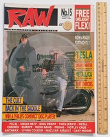 Raw magazine 89/3/22 cult tesla metallica dream theater onslaught europe doro roxx metal church