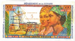 Francia-Antillák 5 nouveaux frank 1961 REPLIKA