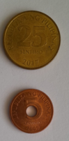 Fülöp szigetek 5 sentimo (2009) 25 sentimo (2017)
