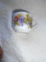 Antik porcelán  virág mintás csésze -