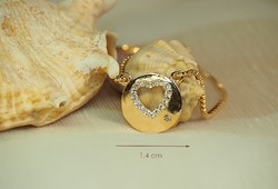 Gold-colored fashion jewelry with pendant (goldfilled)