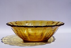 Rare Antique Art Deco Rudolf Schrötter Amber Glass Centerpiece