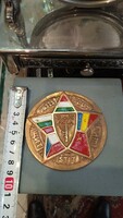 Warsaw Pact shield military exercise 1979 painted bronze plaque