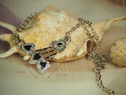 Silver-colored fashion jewelry necklace with pendant (goldfilled)