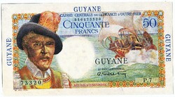 Francia Guyana  50 Francia guyanai frank 1947 REPLIKA